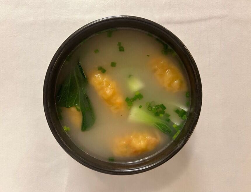 201 馄饨汤 | Wan-Tan-Suppe (4 Stk) | mit Krevette | 19.50